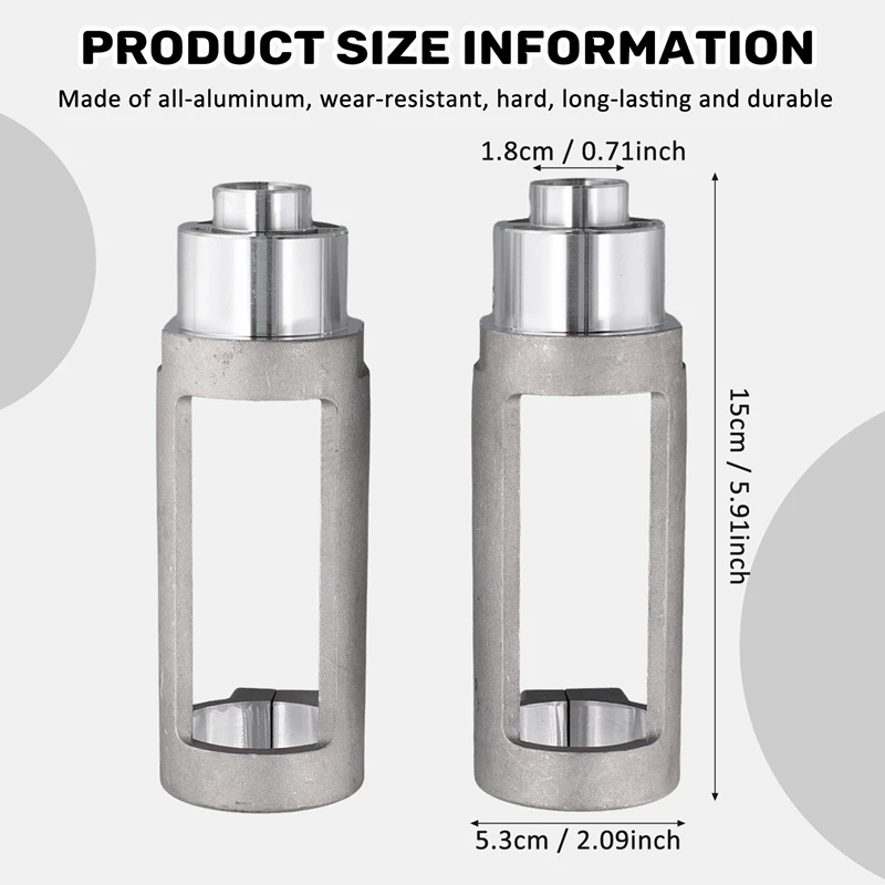 اثنين من حزمة ثقب مربع مثقاب الخشب محول مثقاب الخشب حامل المهنية ملحق محول نقر مثقاب الخشب لحفر اليد