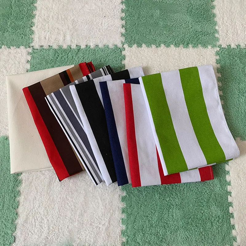 115x43cm Solid Color Striped Beach Chair Cover Lounger Replacement Canvas Cloth Picnic Fishing Portable Folding Chairs Cover