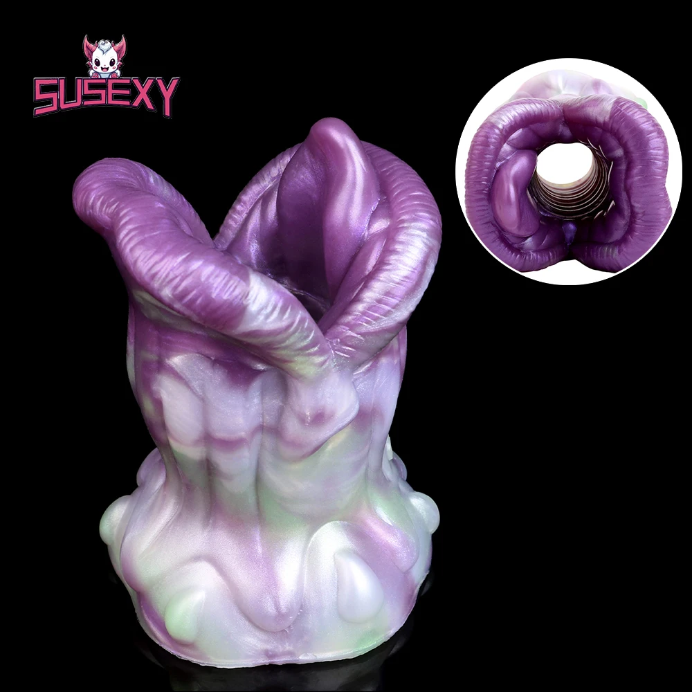 SUSEXY Silicone Male Masturbators Fantasy Penis Stroker Anal Plug Dildo Prostate Massage Fetish Sex Toys For Men Game Pleasure