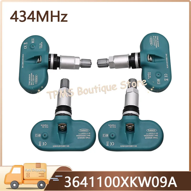 

3641100XKW09A 4 шт., 434 МГц, система контроля давления в шинах, датчик TPMS для Great Wall M4 Voleex C30 EV Wingle 7 Haval H1 H2 H9 M2