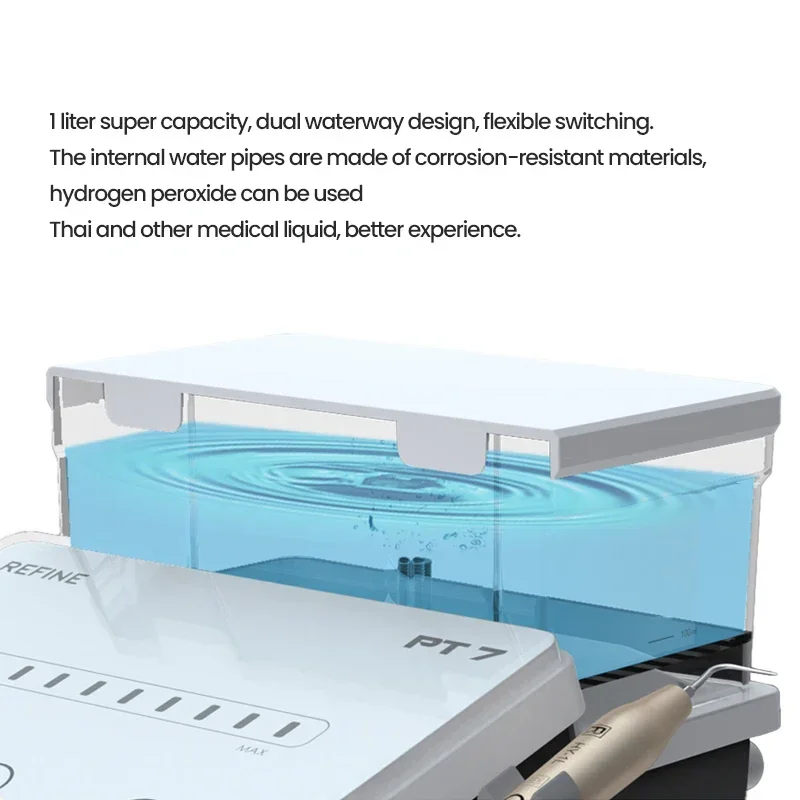 Refine PT7 Provides Low Pain No damage to teeth ScalingUltrasonics Smart Controls, Big Water Reserve for Periodontal Irrigation