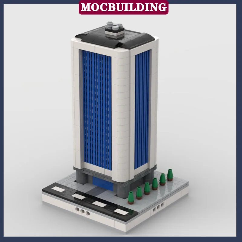 MOC ตึกระฟ้า Modular City Building 3D ชุดบล็อกภูมิทัศน์ Tower Collection Series ของเล่นของขวัญ