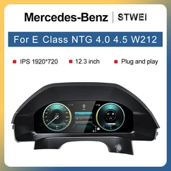 Per Mercedes Benz classe E W212 NTG 4.5 4.0 cruscotto LCD per auto strumento a grappolo digitale pannello QLED da 12.3 pollici sistema Linux