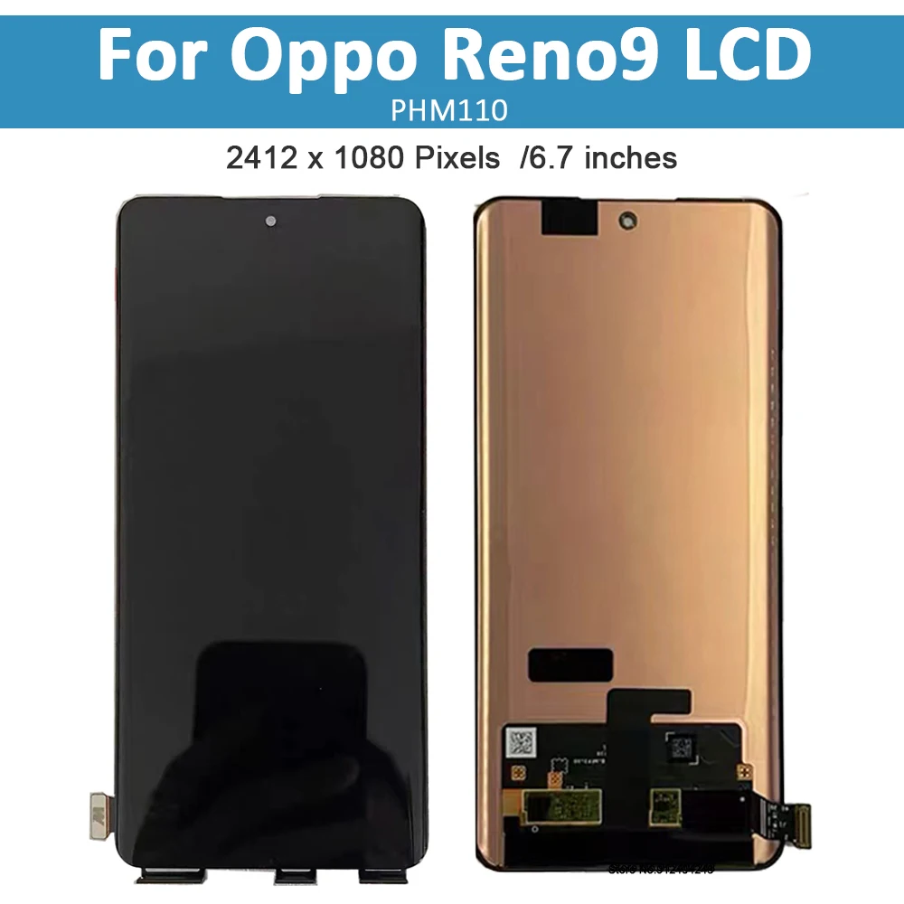 6.7''Original AMOLED For Oppo Reno9 LCD Display Touch Screen Digitizer Assembly Replace Part For oppo reno 9 LCD PHM110 Display