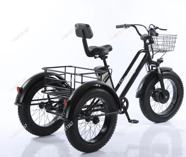 

Electric Fat Bike 20Inch Three Wheel Electric Bicycle Powerful Snow Mountain Electric Bike Adult Men's Women's