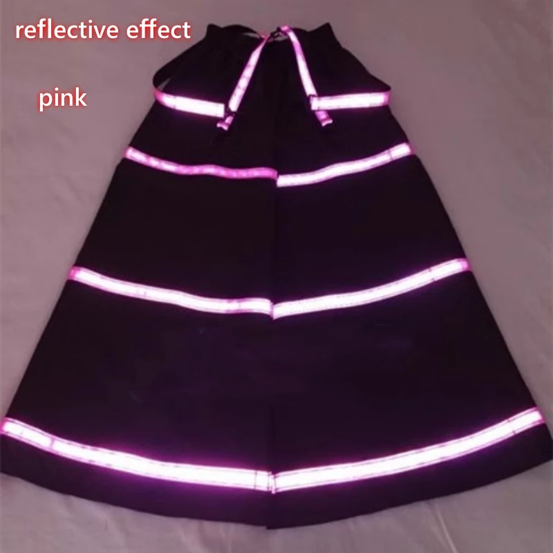 ملبورن خلط الرقص السراويل الفلورسنت عاكس جرس قيعان السراويل المضيئة النساء الرجال الشارع كول الرقص السراويل الأسهم
