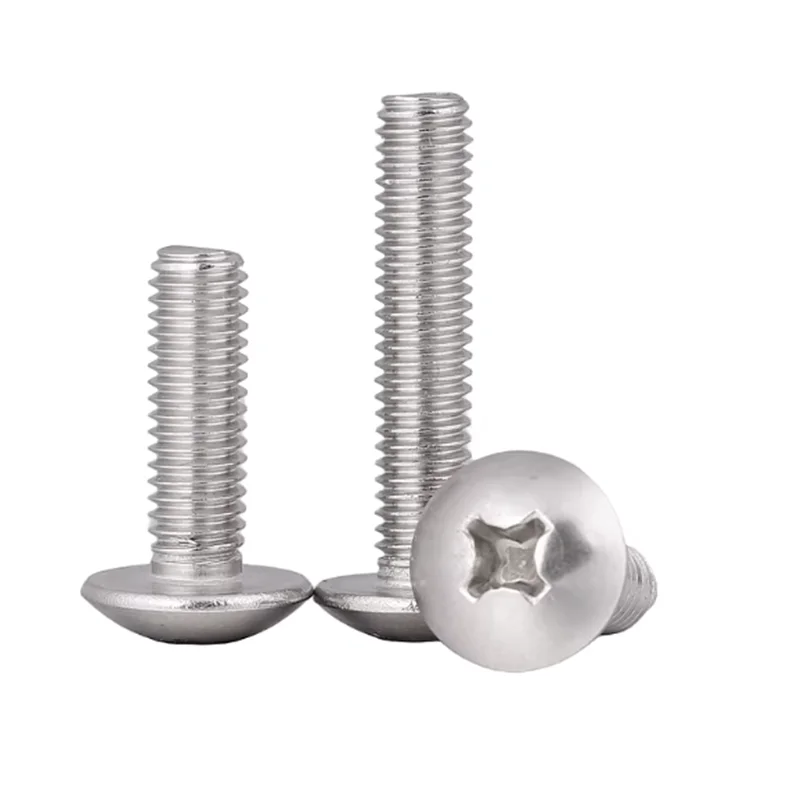 10/50 Pcs Parts M2.5 M3 M4 M5 M6 304 A2-70 Stainless Steel Jisb1111 Phillips Braguero Flat Head Large Round Cross Bolt L=3-50 Mm