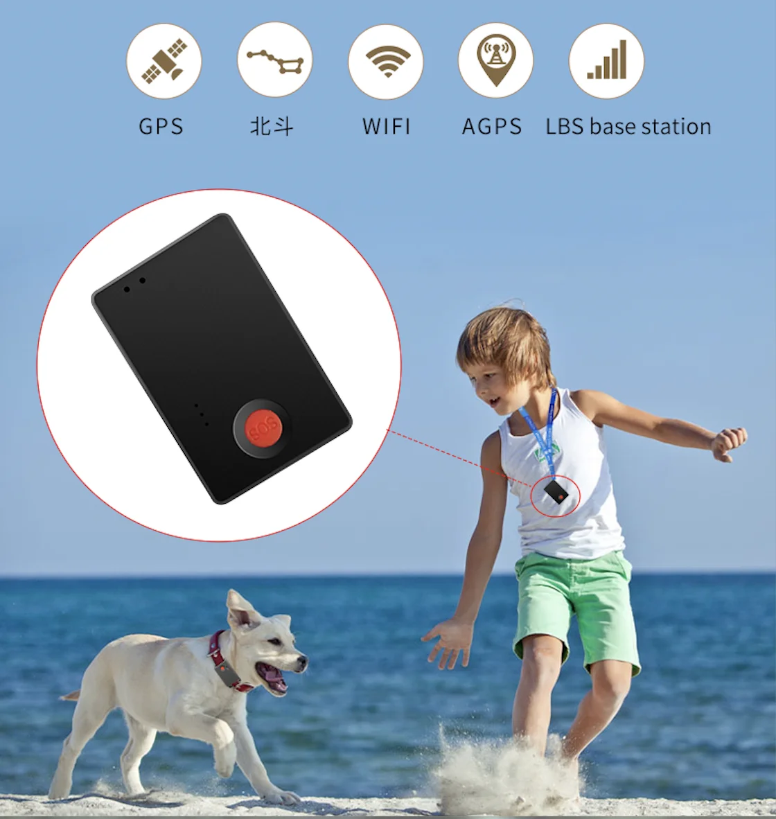 1PC 1500mAh Wireless Portable GPS Tracker With SOS 2G 4G GPS  JX10 For Pet Kids Elder Tracker