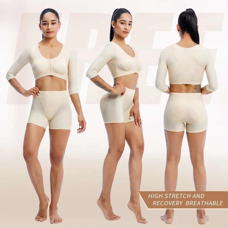 Posture Corrector Underwear for Women Post Surgical Arm Slimmer Shapewear Long Sleeve Upper Arm Shaper Compression Garment