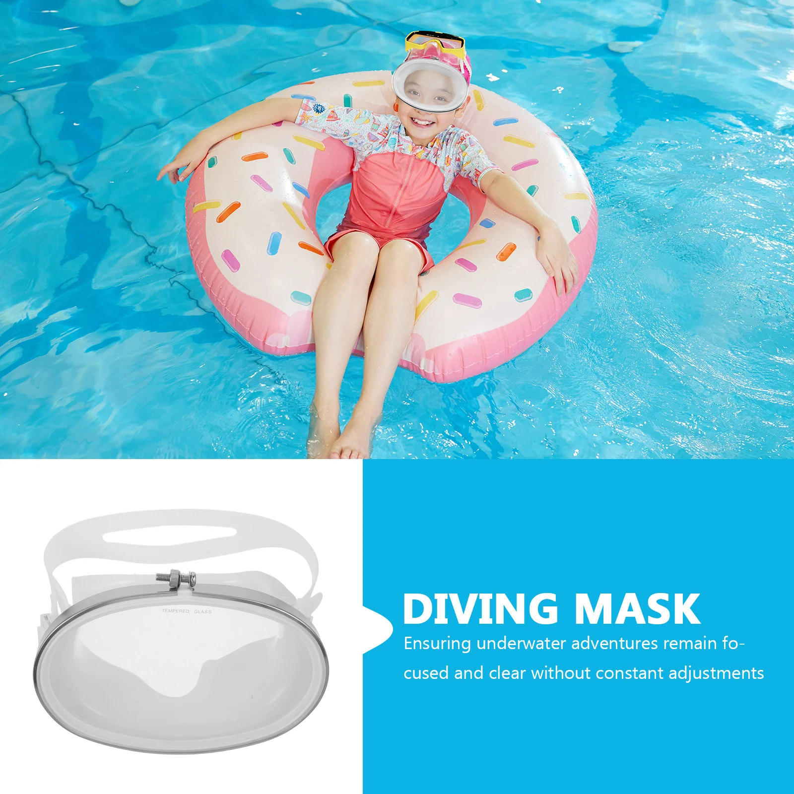 

Adult Oval Diving Mask - Upgraded Seal Anti-Fog Scuba Goggles for Snorkeling Freediving Ocean Swimming Dive Mask Gear