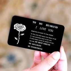 Wallet Card Gifts for Him Her Husband Boyfriend Love Note From Wife Girlfriend Anniversary Wedding Gifts for Groom Bride Gifts