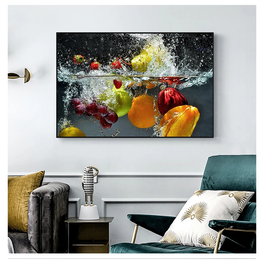 In Water Kitchen Home Decor Large Wall Pictures For Living Room Posters HD Canvas Paintings 1 Pieces Hot Fresh Fruit Vegetables