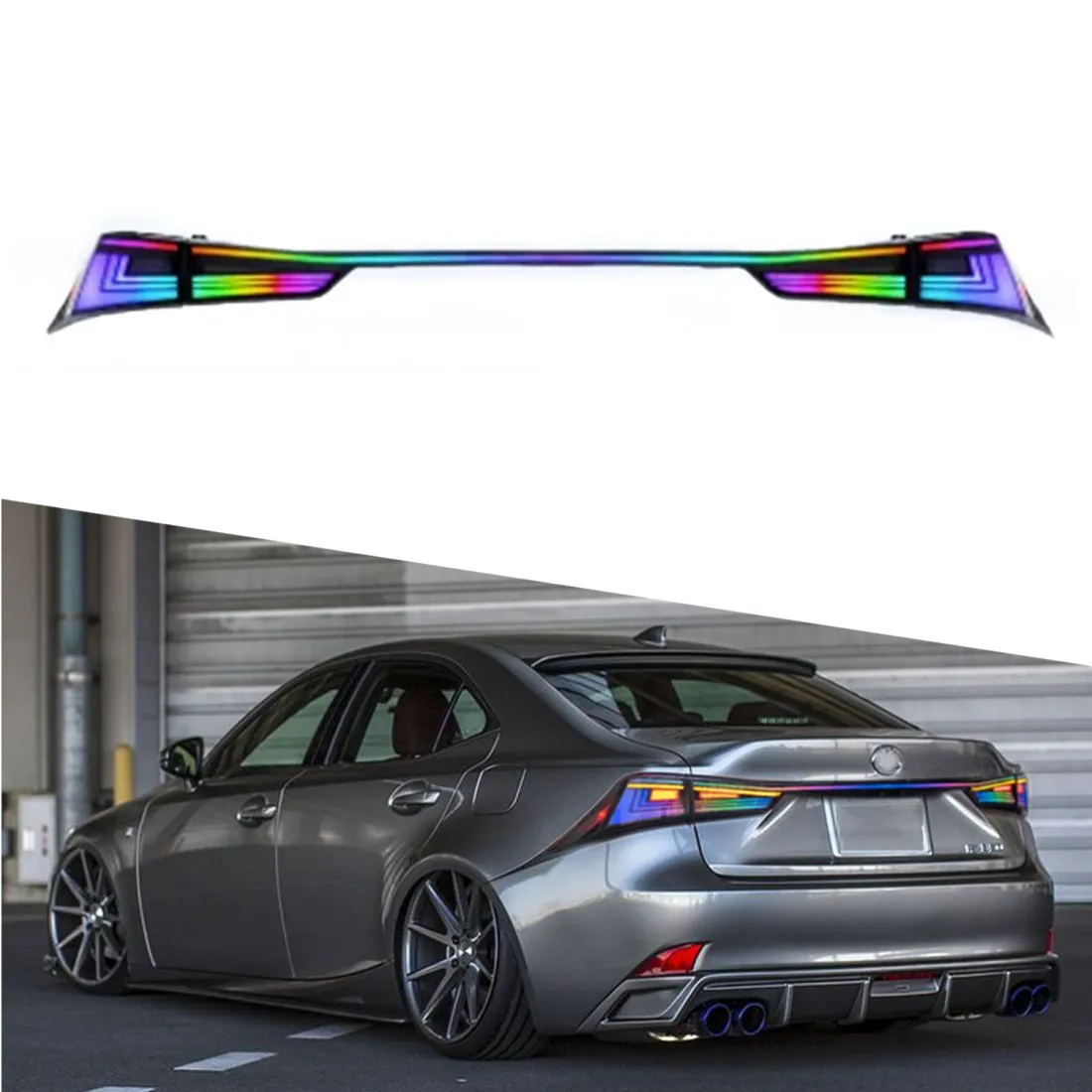 

LED RGB Tail Lights for Lexus Lexus IS250 IS300 IS350 IS200t ISF2013-2023 Sport Dynamic Turn Signal Tuning Assembly