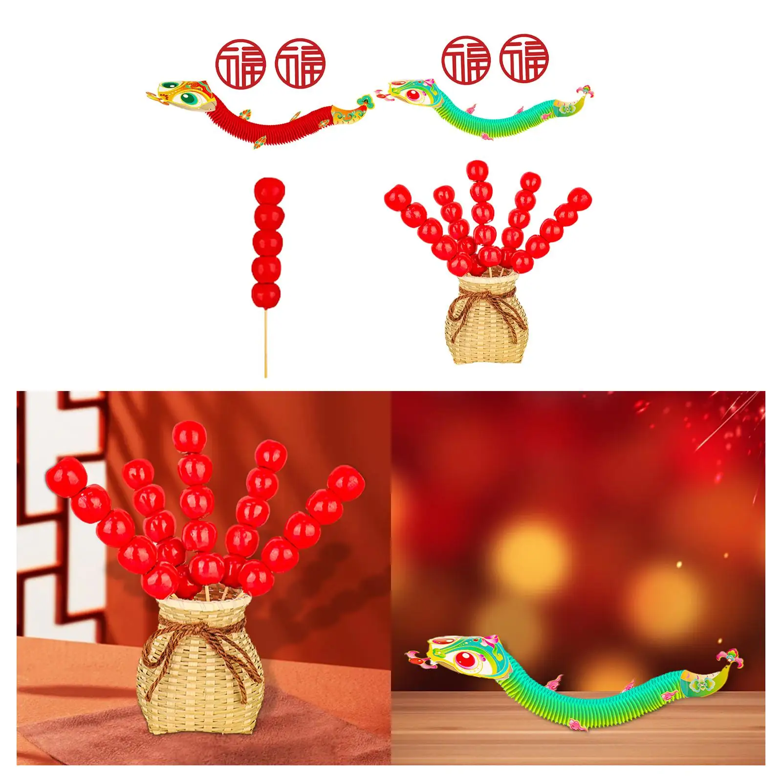 Chinese New Year Paper Snake New Year Decoration Gift Kids Handicrafts Handmade Paper Snake Toy Photo Props for Kids