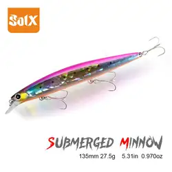 140S Inshore Fishing Sinking Minnow 135mm 27.5g Ultra Long Casting Plastics Bait For Seabass Flounder Picua Lure Sinking Minnow