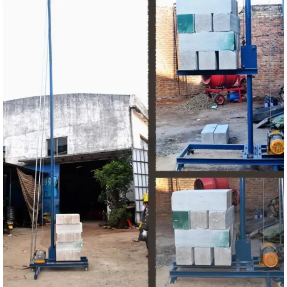 220V concrete column lifting  brick lifting machine mortar loading machine hoist column blocking machine
