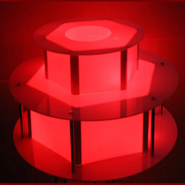 Commercial Electric 3-Layer Plastic LED Chocolate Fountain Base With Easy Operation For Hotel Use