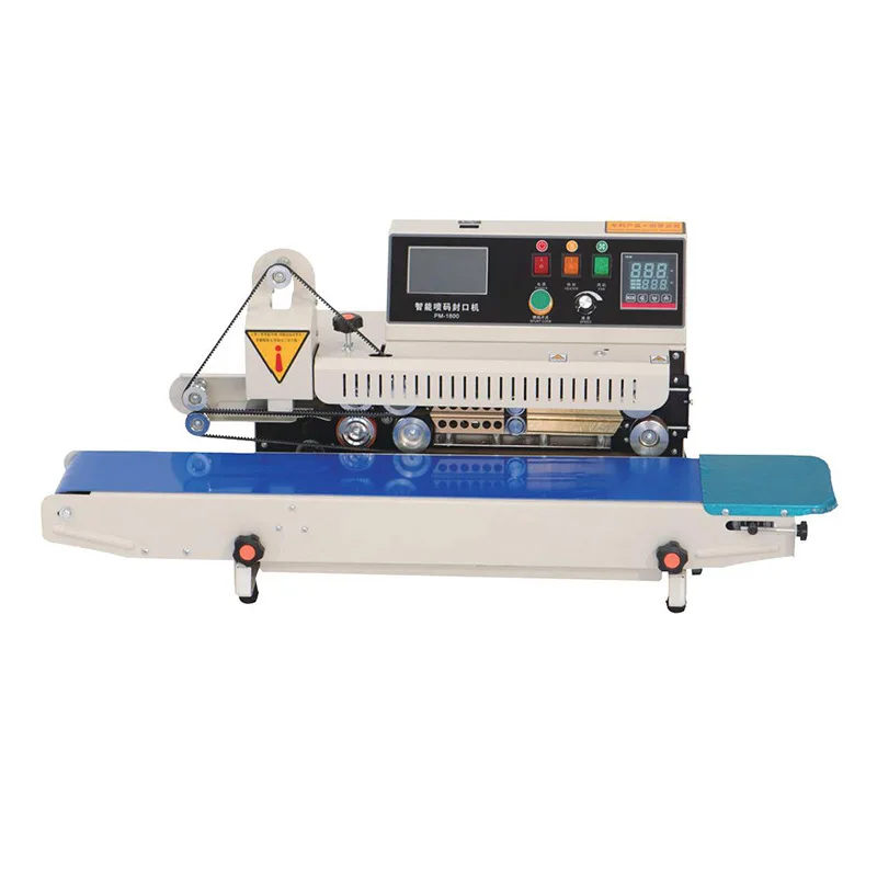 

Commercial automatic continuous sealing machine intelligent inkjet coding tea moon cake food aluminum foil