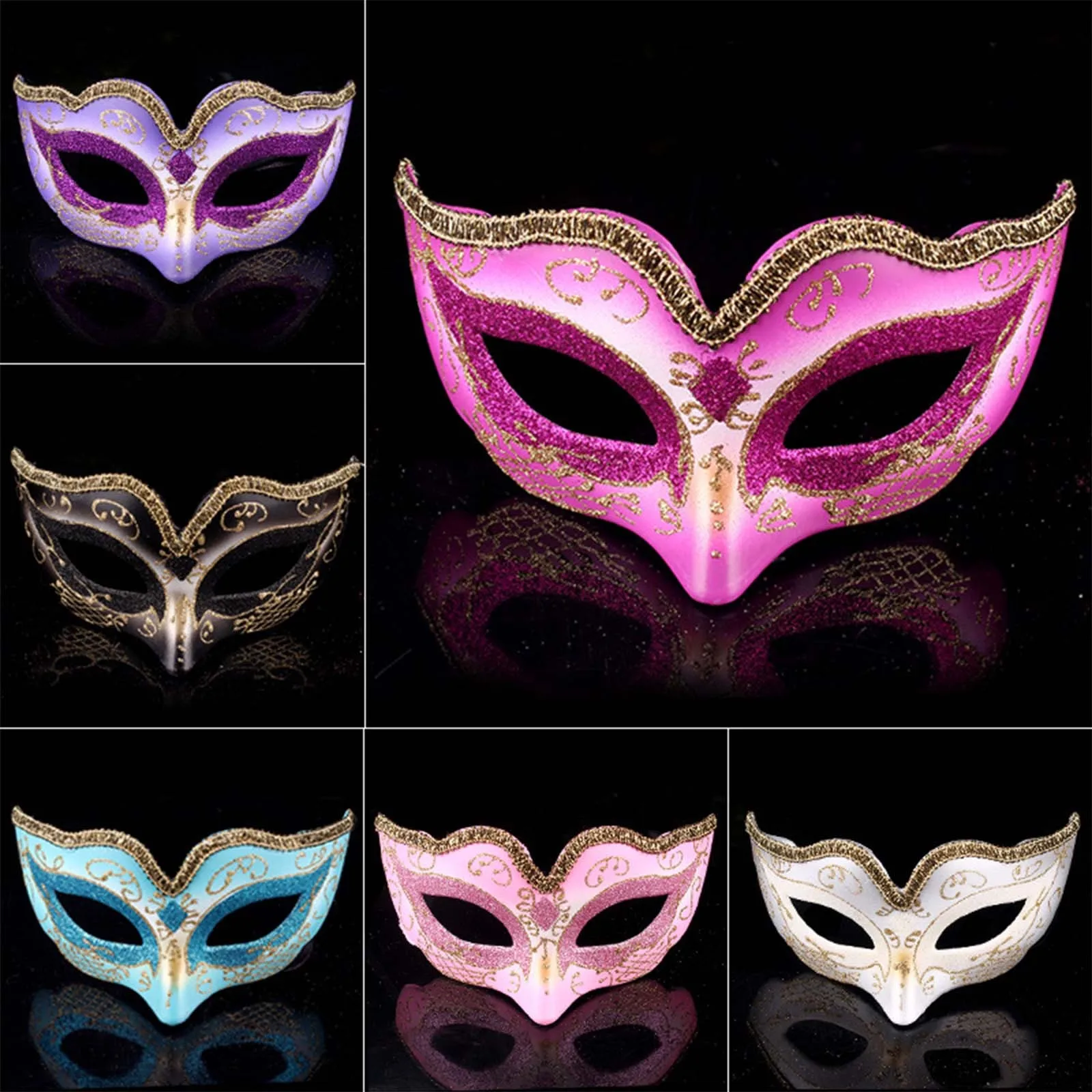 Venetian Jazz Mask For Men Women Performance Costume Wedding Carnival Birthday Party Sex Lady Gentleman Joker Masquerade Ball