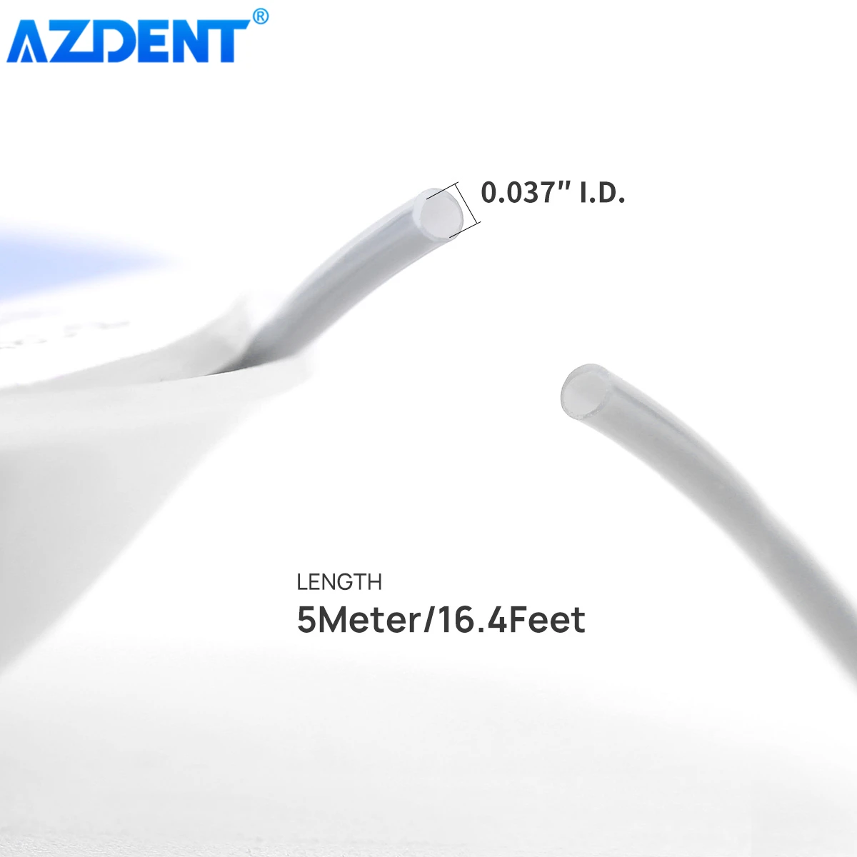 5m/Roll Dental Orthodontic Elastic Arch Wire Sleeve AZDENT Tubing Plastic Cannula I.D 0.037\