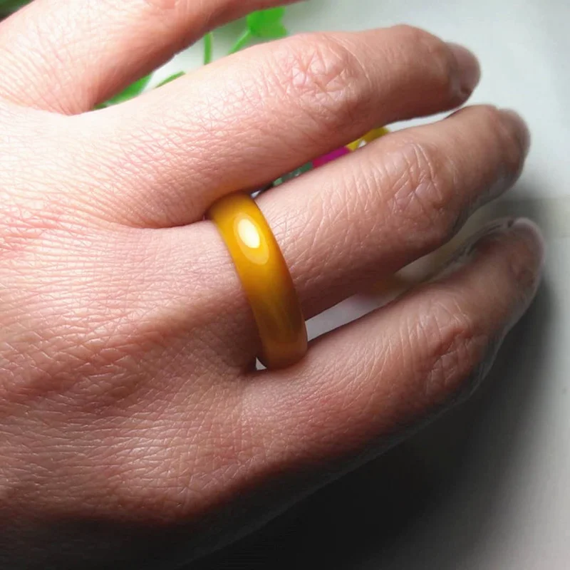 Wholesale Natural Carnelian Hand-carved Rings Fashion Boutique Jewelry Men and Women Red Agate Ring Gift Accessories - view 5