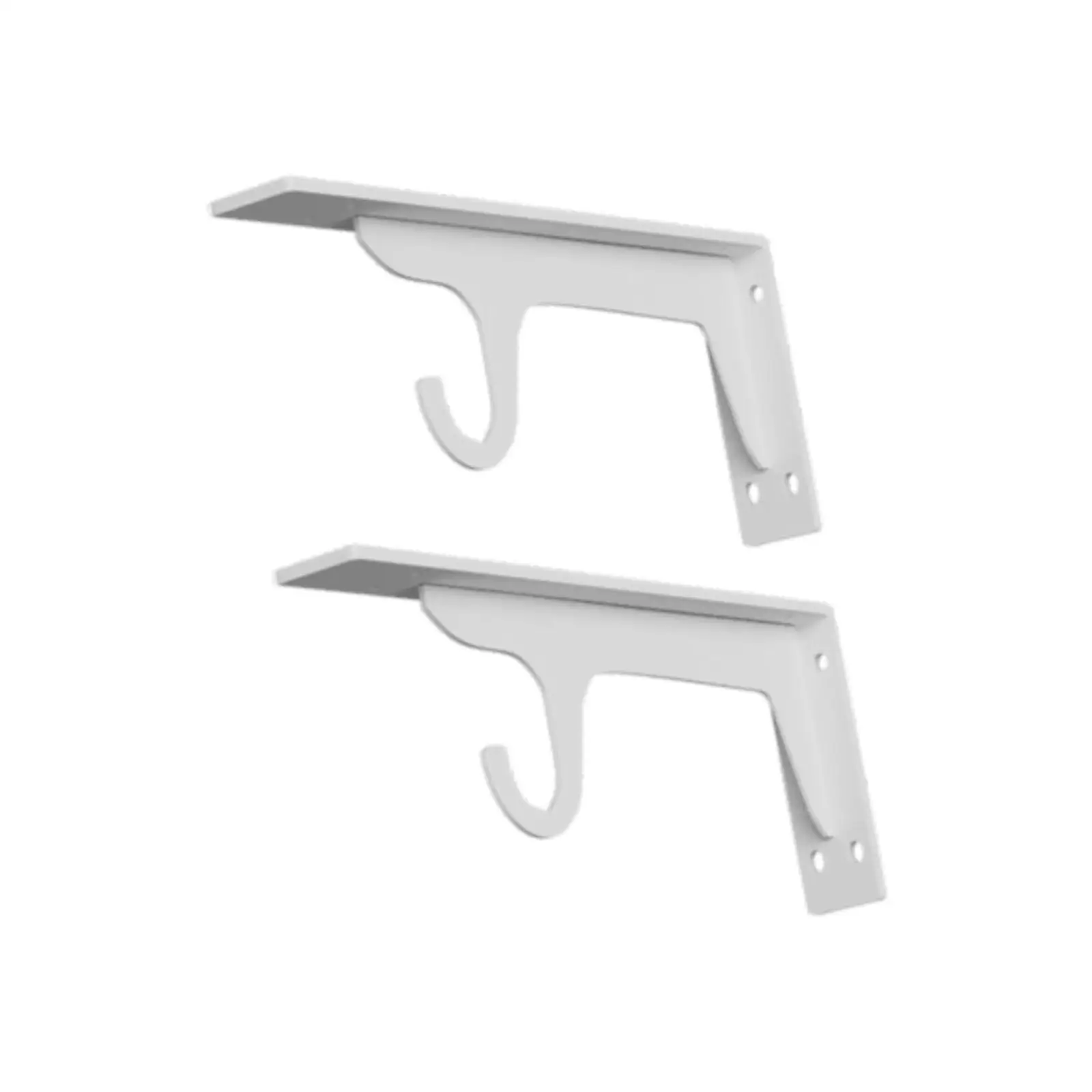 Metal Closet Rod Bracket Wall Shelf Bracket Triangle L Bracket for Wardrobe Hanger Support with Studs and Screws Wall Mounted