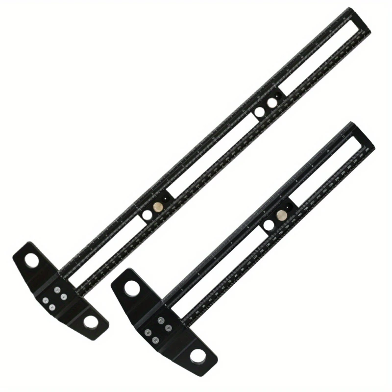 

Woodworking 2-in-1 Exit Angle T-shaped scribing ruler, metric system, multi-functional movable marker square ruler