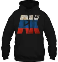 Ak-47 Russian Flag Soviet Kalashnikov Men Hoodie Full Casual Autumn and Winter Sweatshirt Streetwear