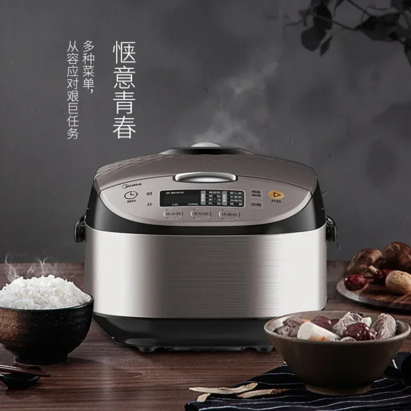 Midea Electric Cooker Turbine Overflow Prevention Round Cooker 4L5L Household Electric Cooker Electric Rice Warmer Cake 220v