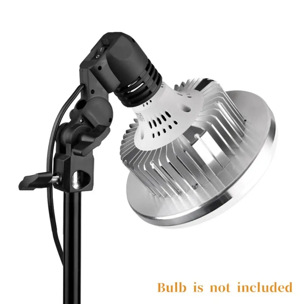 1.8m Cable Cord Light Bulb Stand E27 AC Socket Lamp Holder with Umbrella Holder Photography Light Bulb Mount for Photo