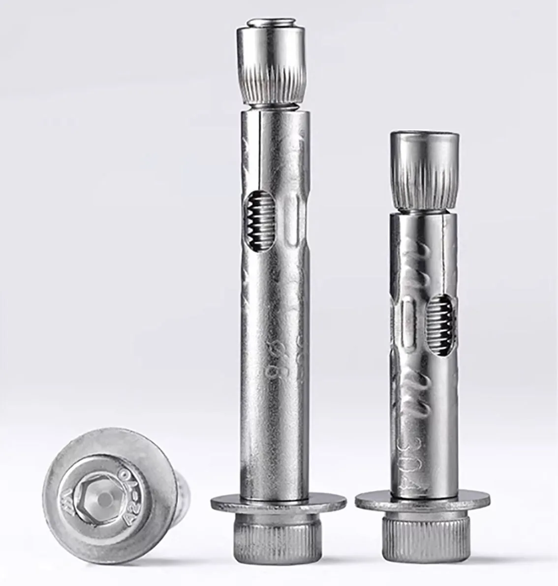 Vis d'expansion intégrée à tête hexagonale M6 M8 M10 M12, boulon d'ancrage en béton à expansion interne Allen en acier inoxydable 304