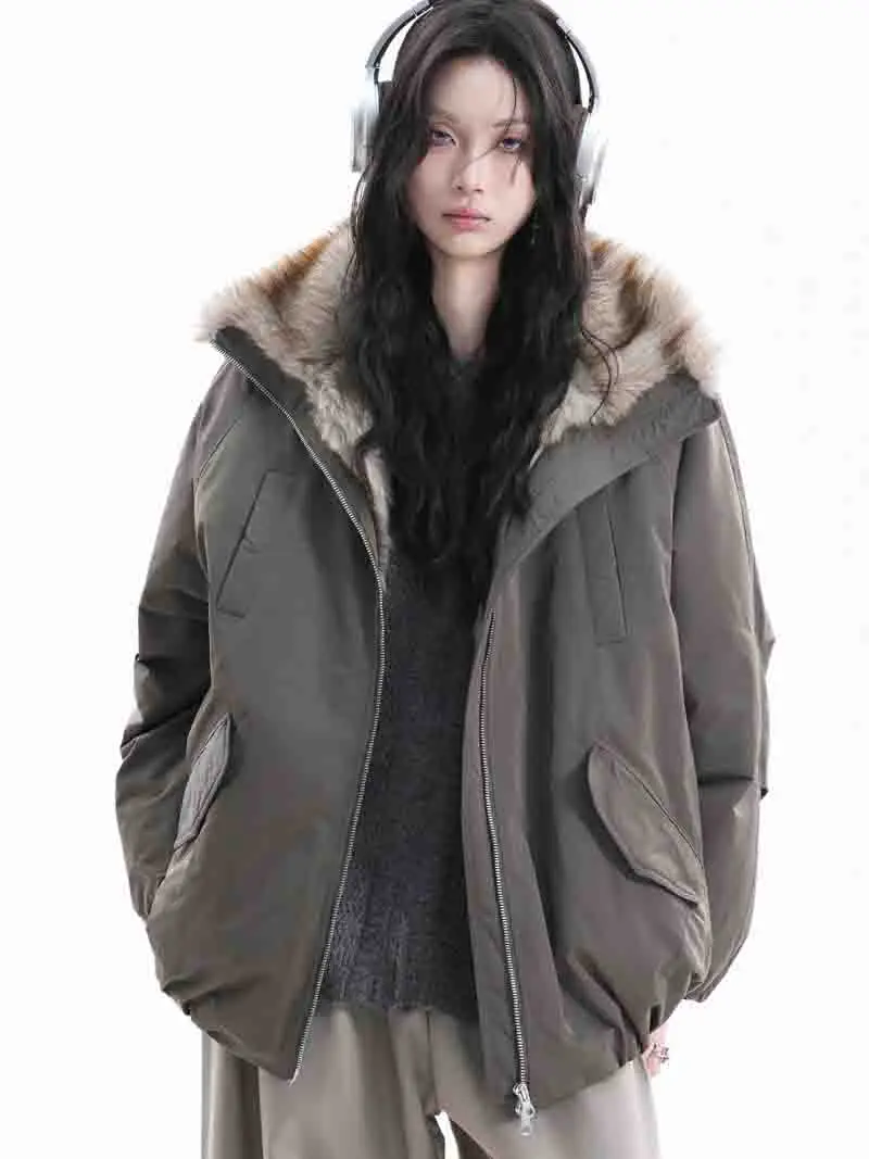 

Мужская зимняя куртка с меховым воротником, титановая, светоотражающая, ветрозащитная, теплая, легкая, утепленная, спортивная, оригинальная, модная, городская, шерстяная