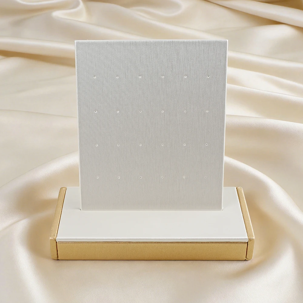 Right Grand High Quality Black Fiberboard Leather Display Stand for 14G 16G Threaded and Threadless Piercing Body Jewelry