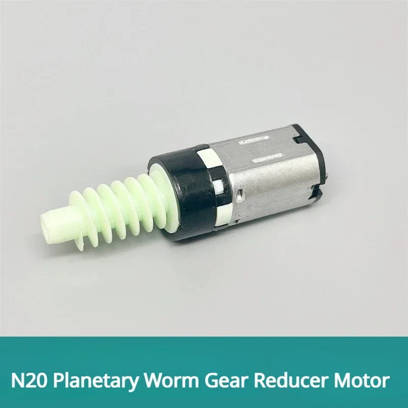 Min N20 Planetary Worm Gear Reducer Motor DC 3V-5V 108RPM Slow Speed Plastic Gearbox for Mounted Mobile Phone Holder of Car