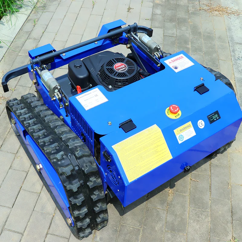Customized 4-stroke tracked lawn mower CE EPA approved household remote control lawn mower with zero rotation