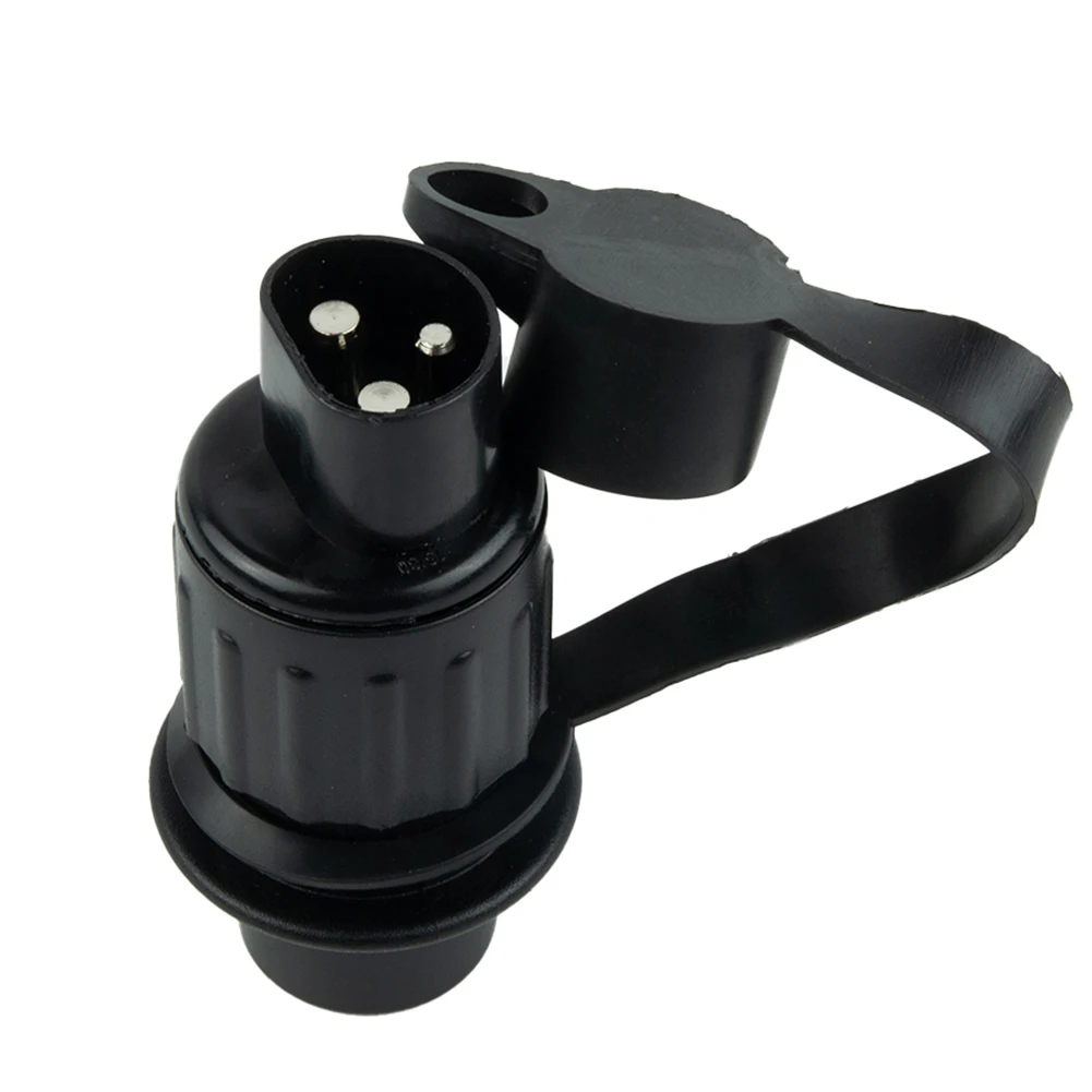 12V 3 Pin Trailer Socket Connectors Round Motorhome Power Cord Socket Connector Trailer Tractor Plug For Trailer Caravan Truck