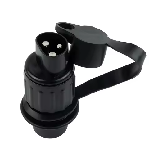 12V 3 Pin Trailer Socket Connectors Round Motorhome Power Cord Socket Connector Trailer Tractor Plug For Trailer Caravan Truck