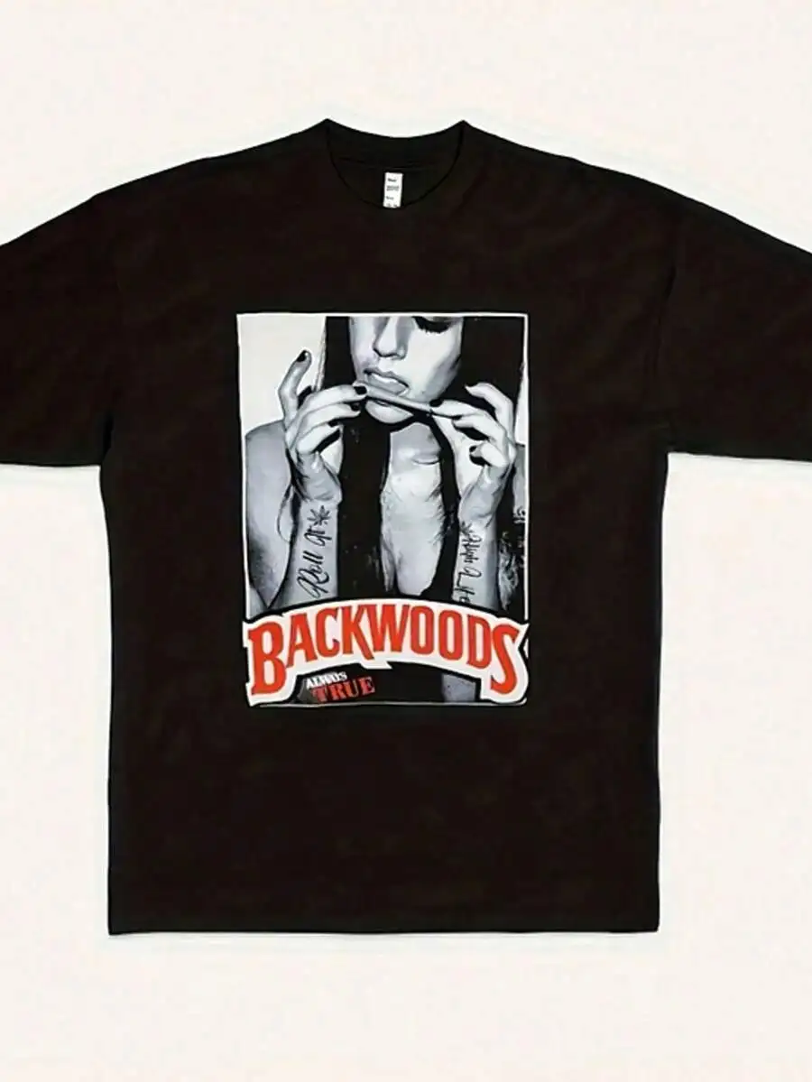 Backwoods Logo T-Shirt For Men & Women - Black With Iconic Pack Branding Print, Unisex Short Sleeve
