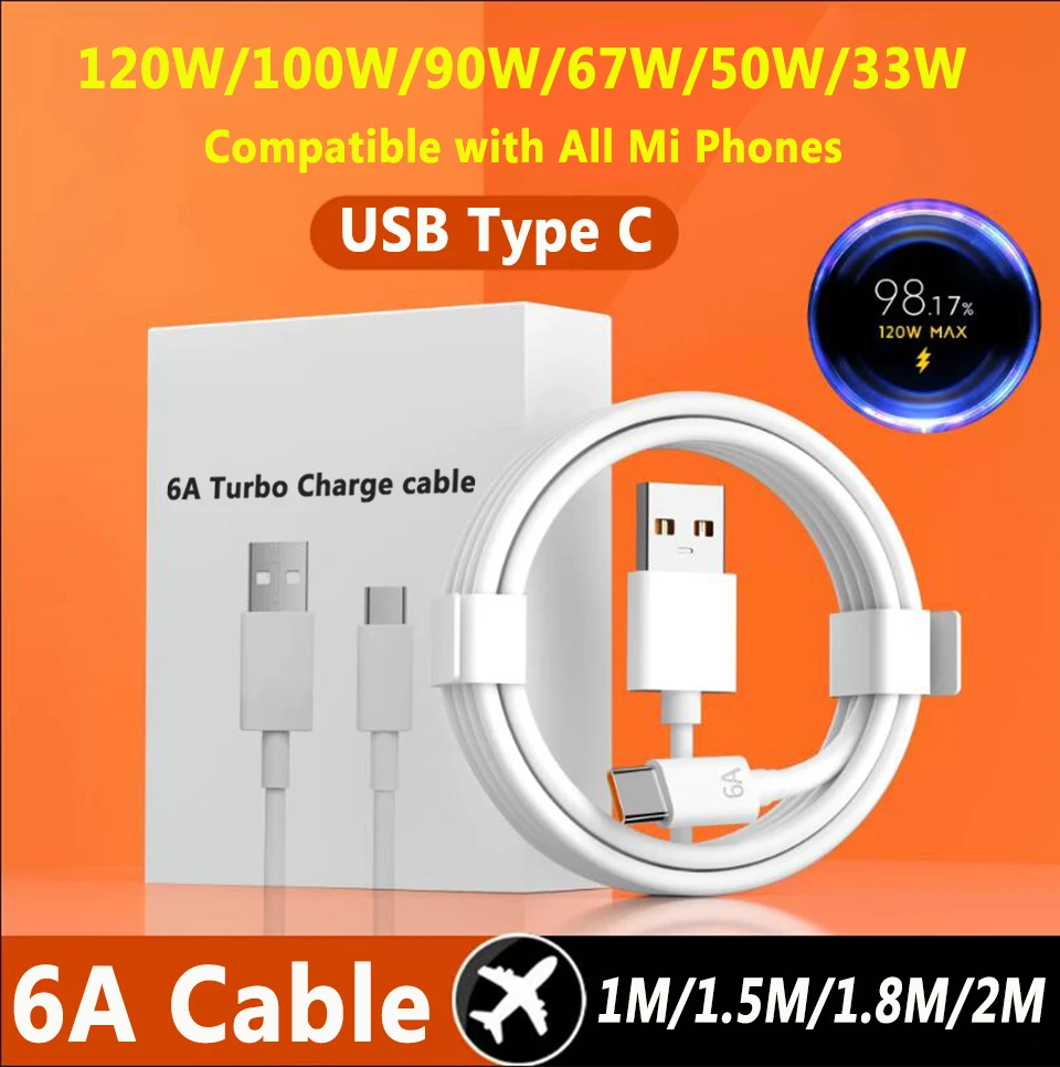 การรีวิวสายชาร์จ USB Type-C 120W สำหรับ Xiaomi 6A ที่เหมาะกับทุกการใช้งาน