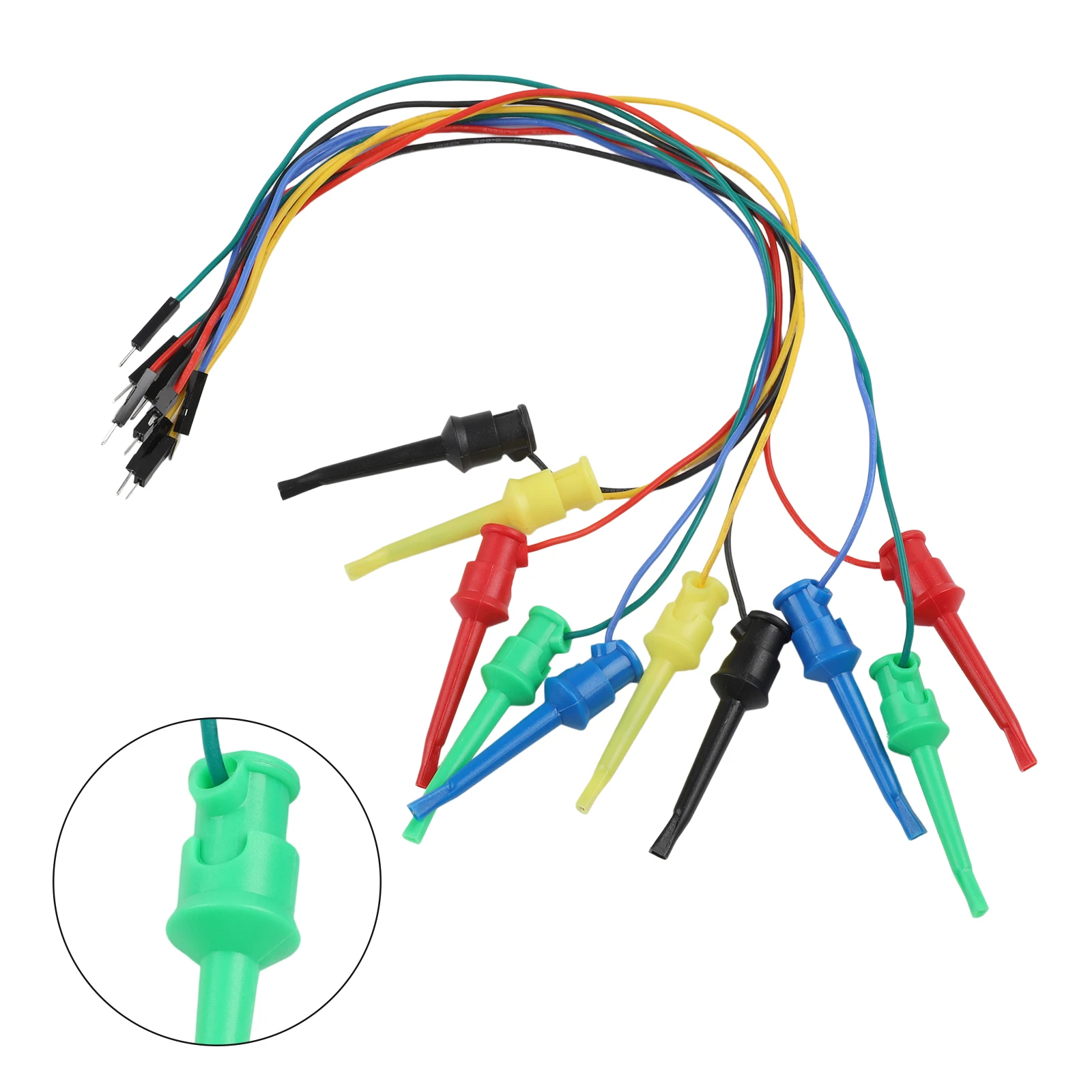 For Electrical Testing Breadboard Hook Clips Featuring Soft Silicone Leads and Copper Alloy Clamps for Reliable Connections