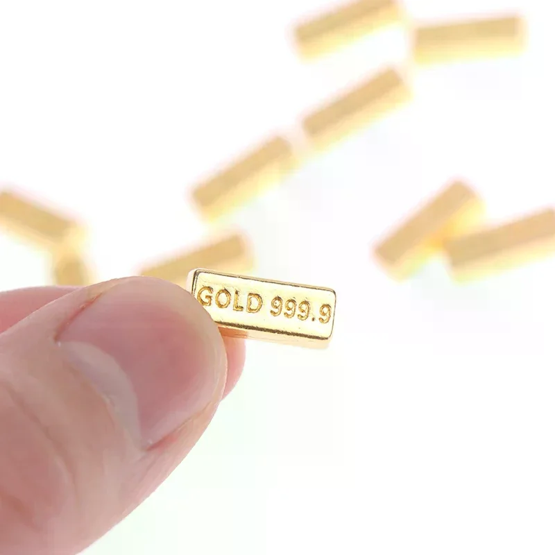 10 قطعة/المجموعة 1:12 دمية مصغرة قضبان الذهب عملة نموذج ل بيت الدمية اكسسوارات الديكور الاطفال التظاهر اللعب اللعب الهدايا #3