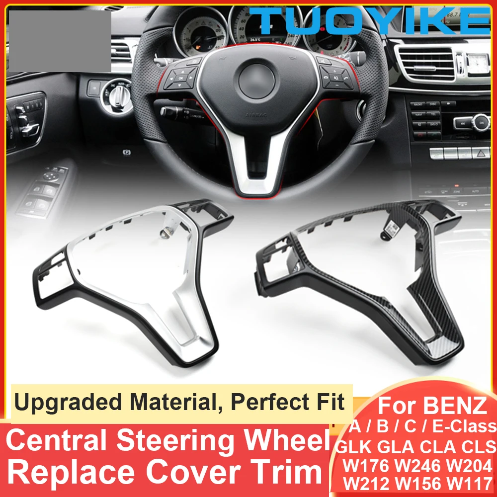 

Car Steering Wheel Chrome Cover Trim Replace For Mercedes-BENZ A / B / C / E-Class GLK GLA CLA CLS W176 W246 W204 W212 W156 W117