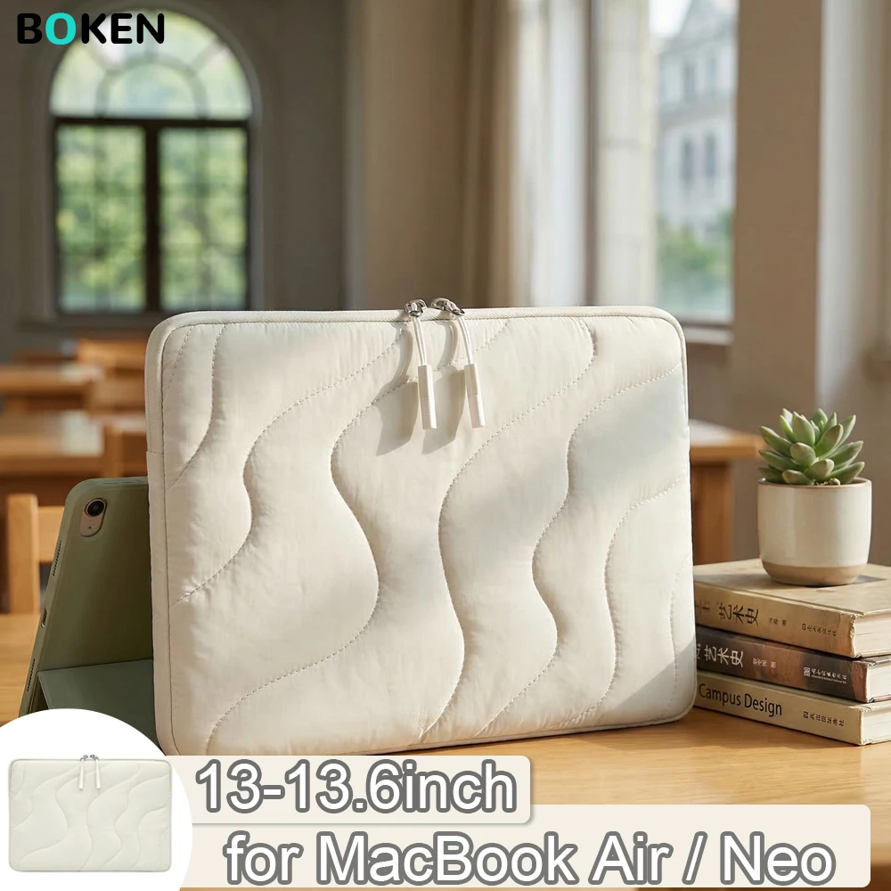 Funda Ligera para Portátil de 13-13.6 Pulgadas para MacBook Air/Pro/Neo HP Dell Surface Lenovo - Bolsa para Computadora para la Escuela, Viajes y Uso Diario