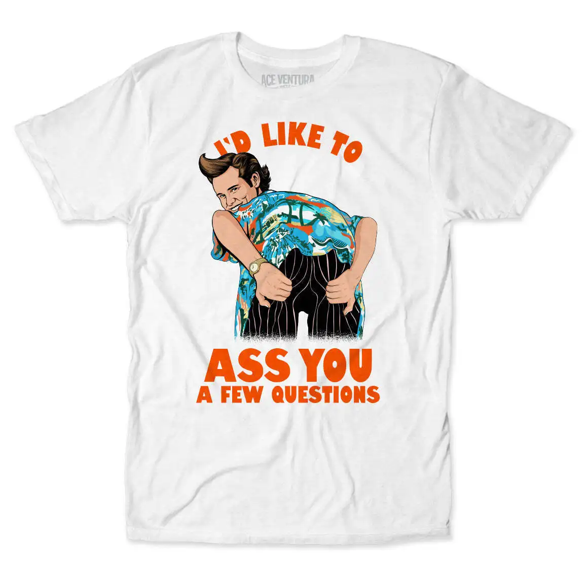 Thechive Ace Ventura Pet Detective A Few Questions Jim Carey 90S Movie T Shirt