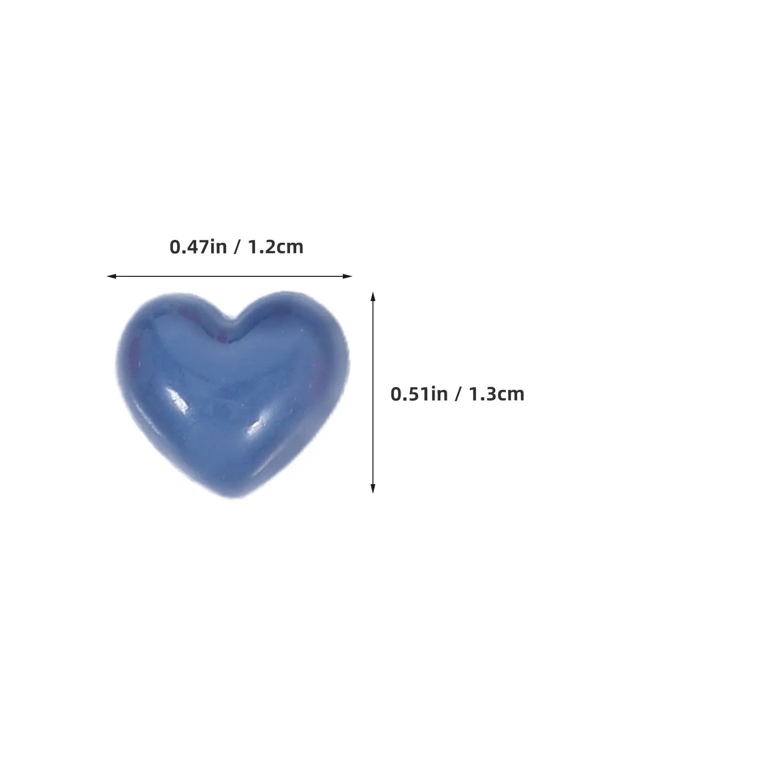 100Pcs Colorful Mini Heart Resin Flatback Charms Polished Surface Lightweight Embellishments for Crafting Scrapbooking Hairpins