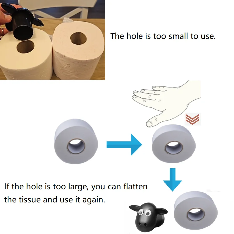 Niedlicher Waschbärhund, Schaf, Toilettenpapierhalter, verspielte Badezimmerdekoration mit Mülleimer, Deckelabdeckung, einzigartige Geschenkidee, lustiges Wohnaccessoire – Detail 14