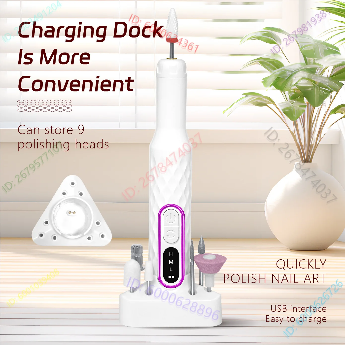 Small low-noise nail polish and nail remover Multifunctional nail grinder Power storage Household special portable