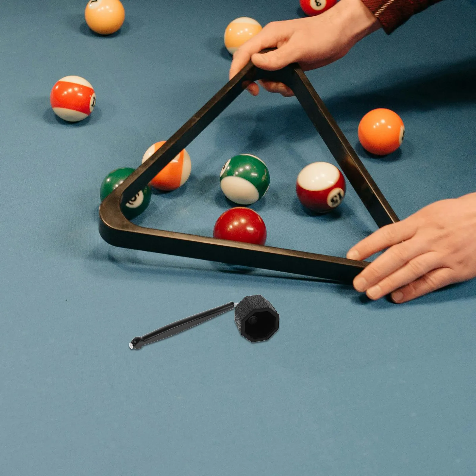 Plastic Octagonal Billiard Cue Chalk Holder Mountable Clip Pool Table Accessory Versatile Compatible with All Chalk Types