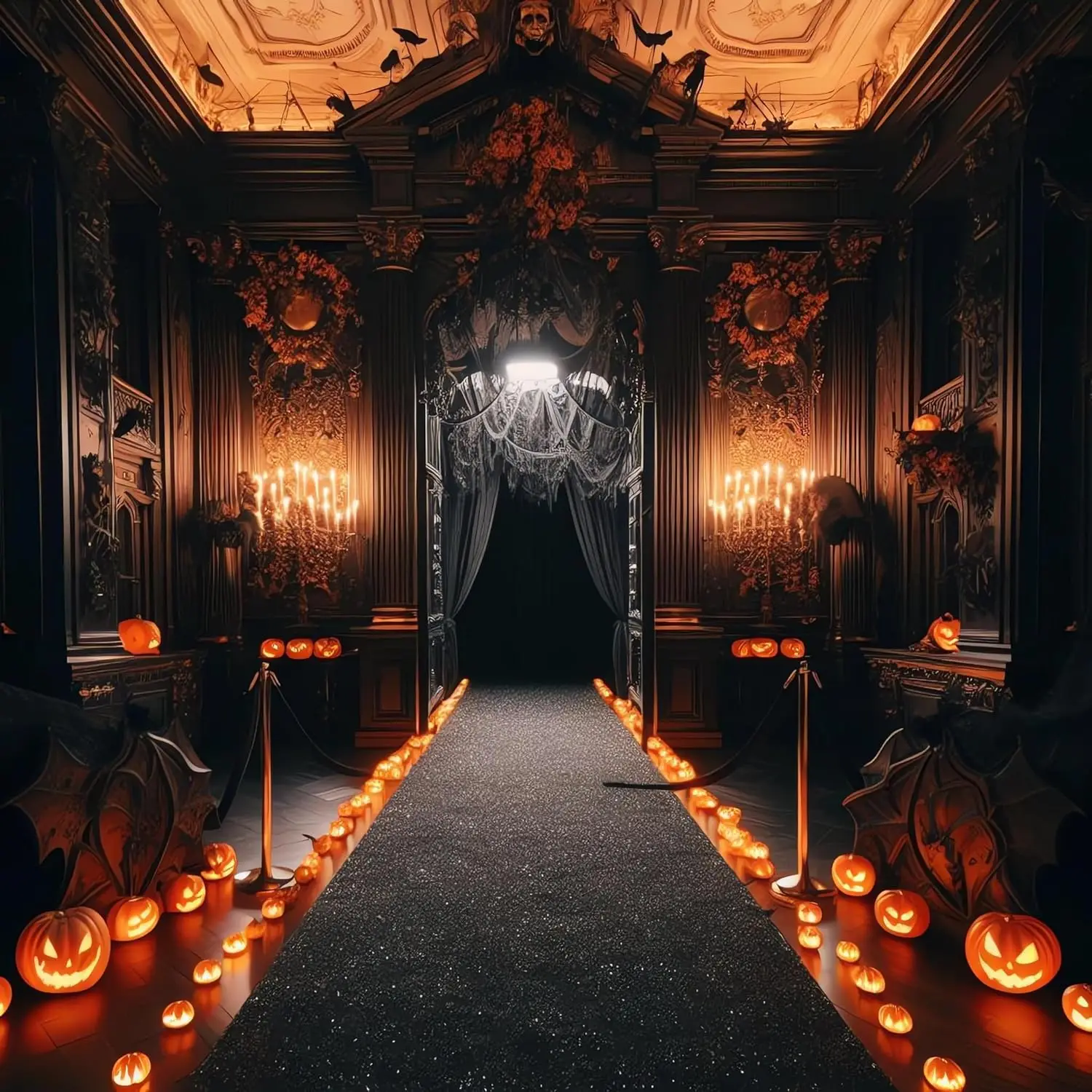 Sparkling Elegant Wedding Aisle Carpet, Non Slip Wedding Sparkling Personalized Black Carpet, Ceremony Party Stage Carpet