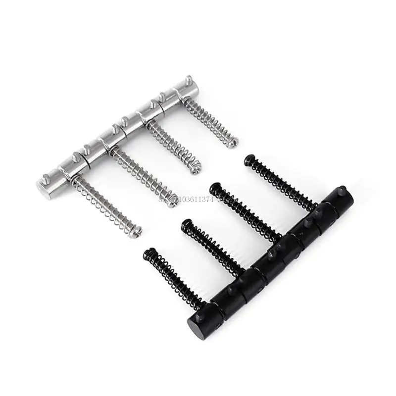 

4 Strings Bass Electric Guitar Bridge Saddle Plate Block Musical Instrument Set